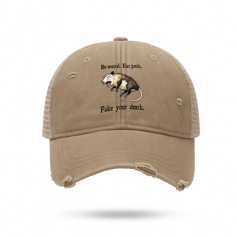 Tokyo-Tiger Possum Playing Dead Trucker Cap