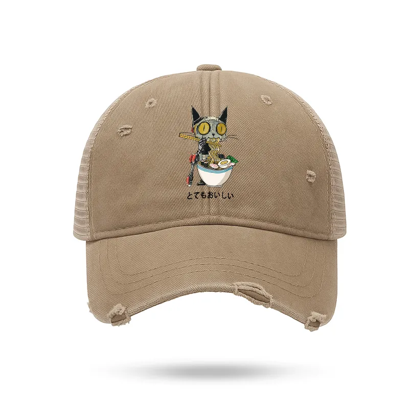 Tokyo-Tiger Ramen Lover Robot Cat Trucker Cap
