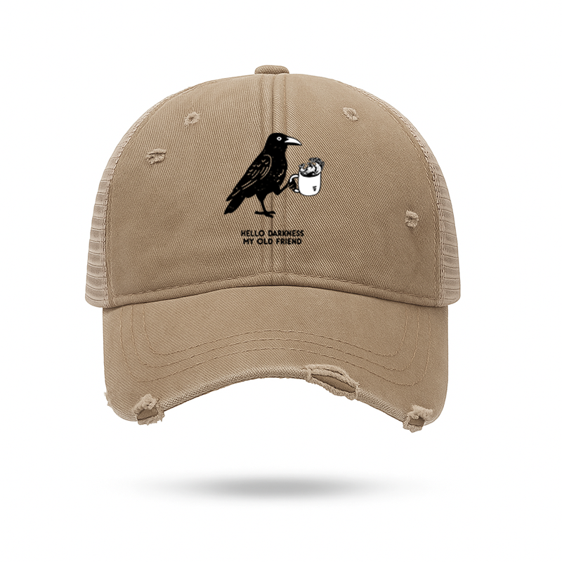 Tokyo-Tiger Crow Drinking Black Coffee Funny Trucker Cap Sale
