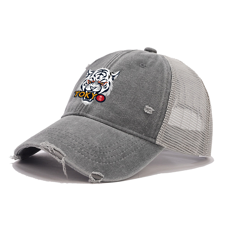 Tokyo-Tiger Logo Washed Trucker Cap