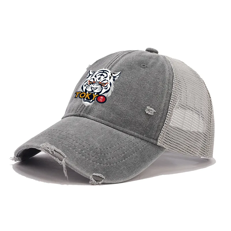 Tokyo-Tiger Logo Washed Trucker Cap