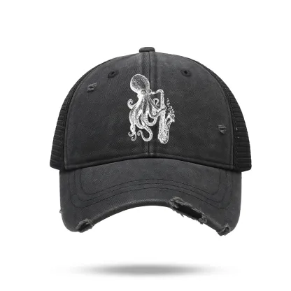 Tokyo-Tiger Octopus Playing Saxophone Trucker Cap