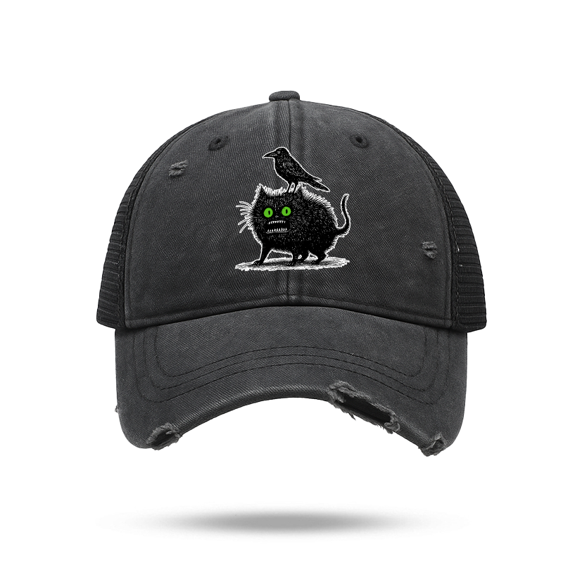 Tokyo-Tiger Funny Look here, hooman-Cat meme Trucker Cap