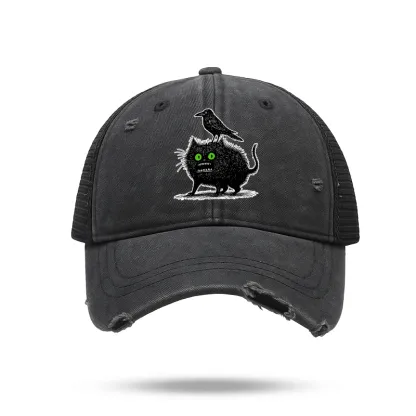 Tokyo-Tiger Funny Look here, hooman-Cat meme Trucker Cap