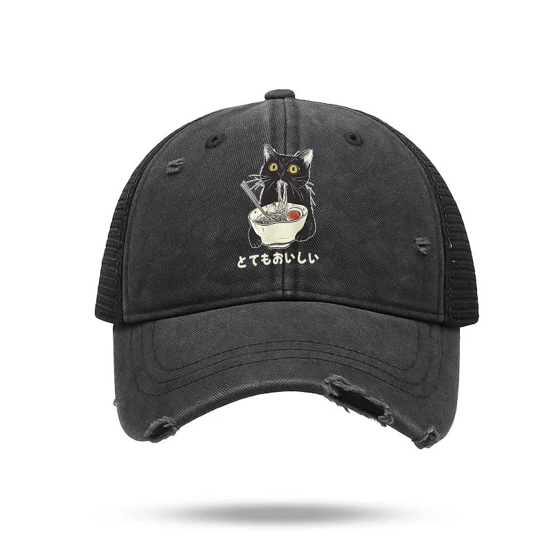 Tokyo-Tiger Cats Eat Ramen Noodles Trucker Cap