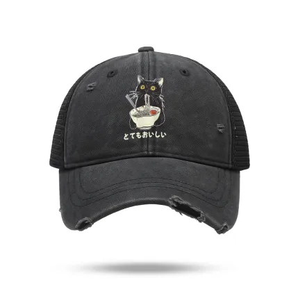 Tokyo-Tiger Cats Eat Ramen Noodles Trucker Cap