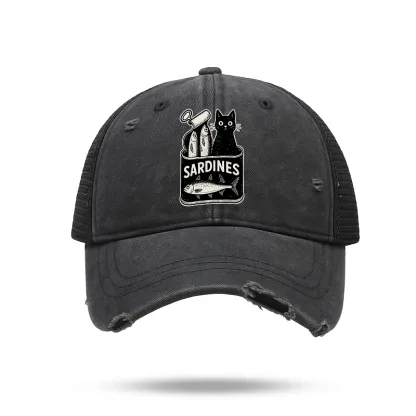 Tokyo-Tiger Cat And Canned Fish Trucker Cap