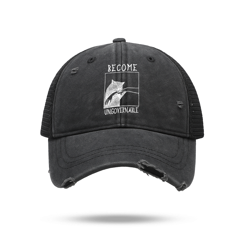 Tokyo-Tiger Cat Biting Arm Trucker Cap