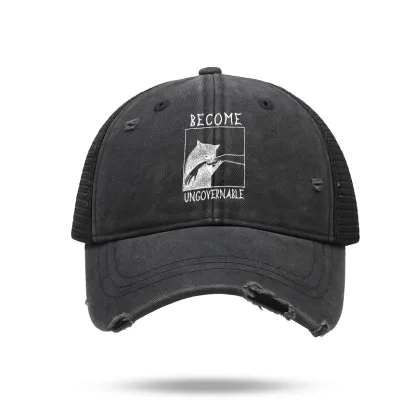 Tokyo-Tiger Cat Biting Arm Trucker Cap