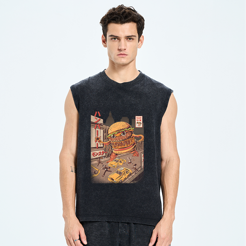 Tokyo-Tiger The Great Burger Kaiju Japanese Washed Tank