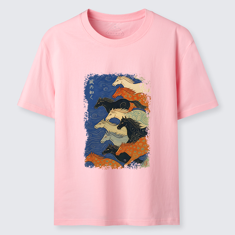 Tokyo-Tiger Vintage Japanese Running Horses Art Classic T-Shirt