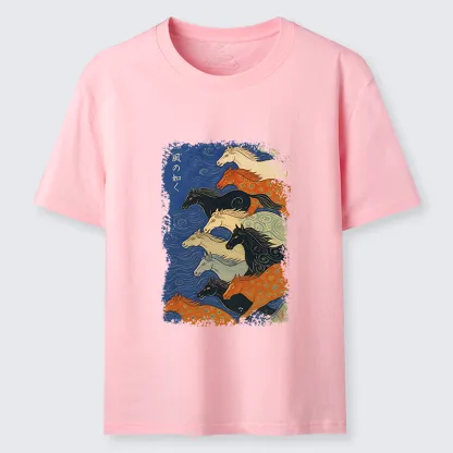 Tokyo-Tiger Vintage Japanese Running Horses Art Classic T-Shirt