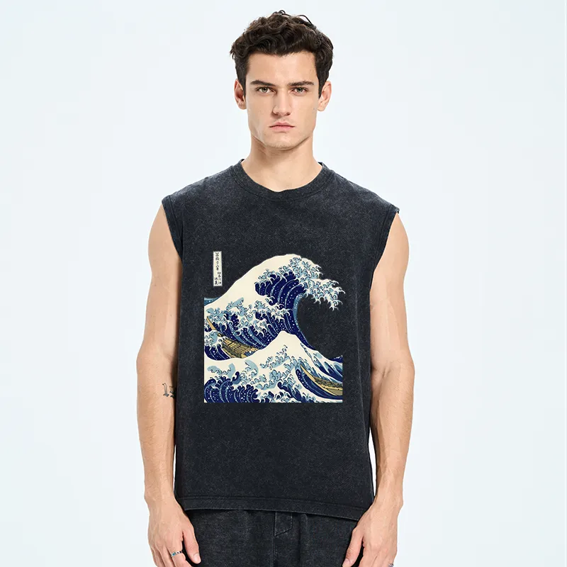 Tokyo-Tiger The Great Wave Off KanaGawa Washed Tank