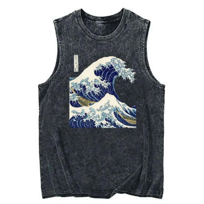 Tokyo-Tiger The Great Wave Off KanaGawa Washed Tank