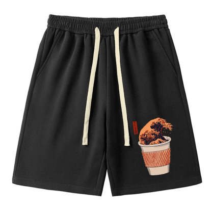 Tokyo-Tiger The Great Wave of Coffee Unisex Shorts