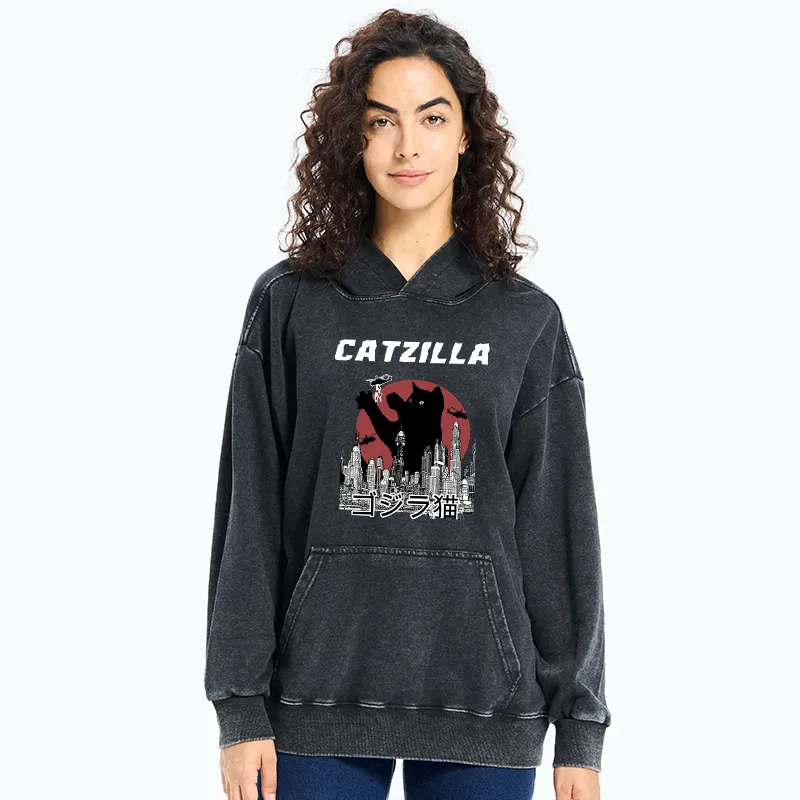 Tokyo-Tiger Catzilla Vintage Washed Hoodie