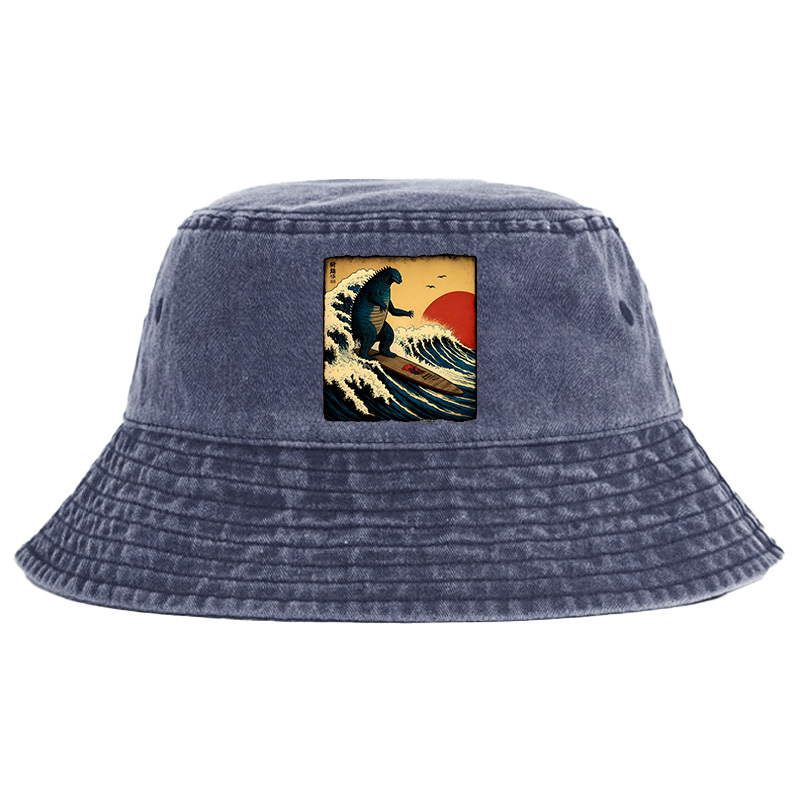 Tokyo-Tiger The Great Wave Washed Bucket Hat