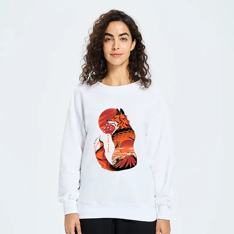 Tokyo-Tiger Japanese Fox KitsuneTattoo Sweatshirt