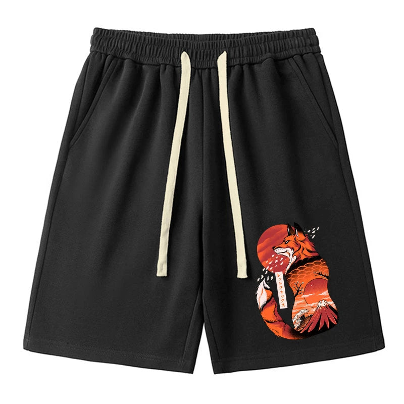 Tokyo-Tiger Japanese fox tattoo Unisex Shorts