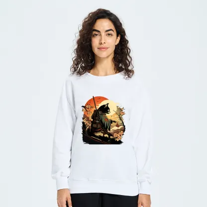 Tokyo-Tiger Cat Ninja Ukiyo-e Anime Style Samurai Sweatshirt