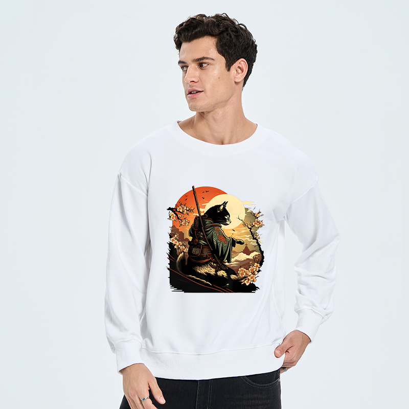 Tokyo-Tiger Cat Ninja Ukiyo-e Anime Style Samurai Sweatshirt