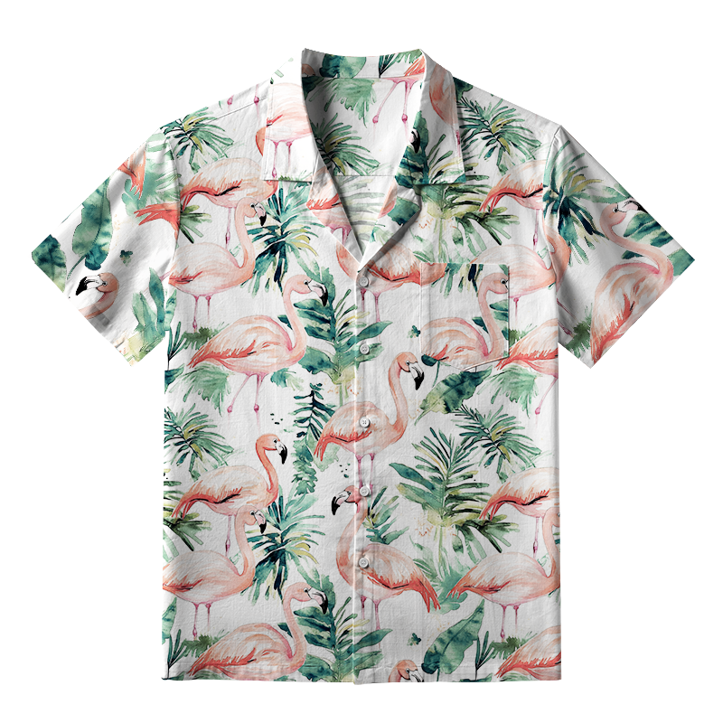 Tokyo-Tiger Passionate Flamingo Aloha Hawaiian Shirt