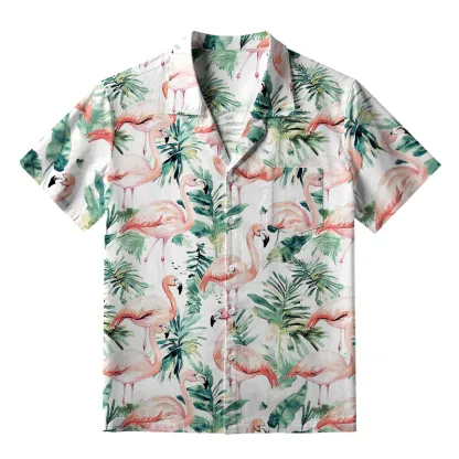 Tokyo-Tiger Passionate Flamingo Aloha Hawaiian Shirt