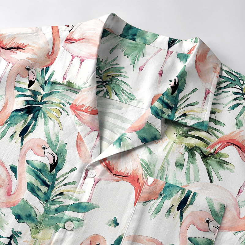 Tokyo-Tiger Passionate Flamingo Aloha Hawaiian Shirt