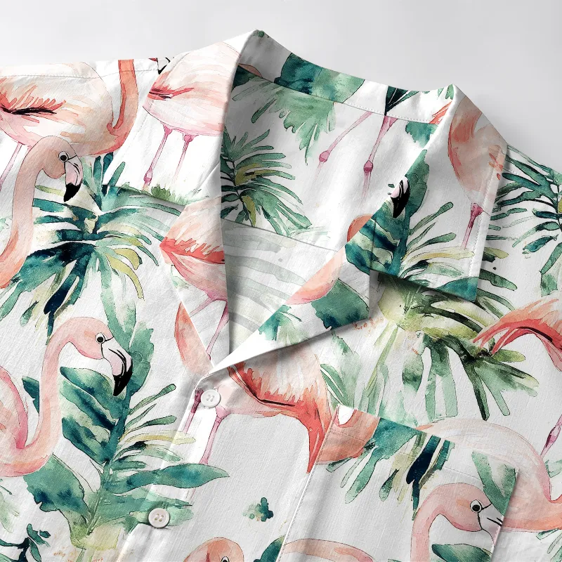 Tokyo-Tiger Passionate Flamingo Aloha Hawaiian Shirt