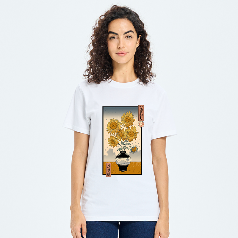 Tokyo-Tiger Sunflowers Ukiyo-e Classic T-Shirt