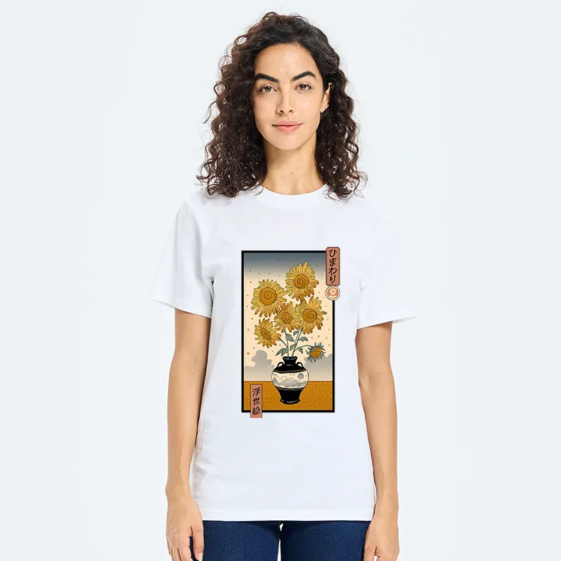 Tokyo-Tiger Sunflowers Ukiyo-e Classic T-Shirt