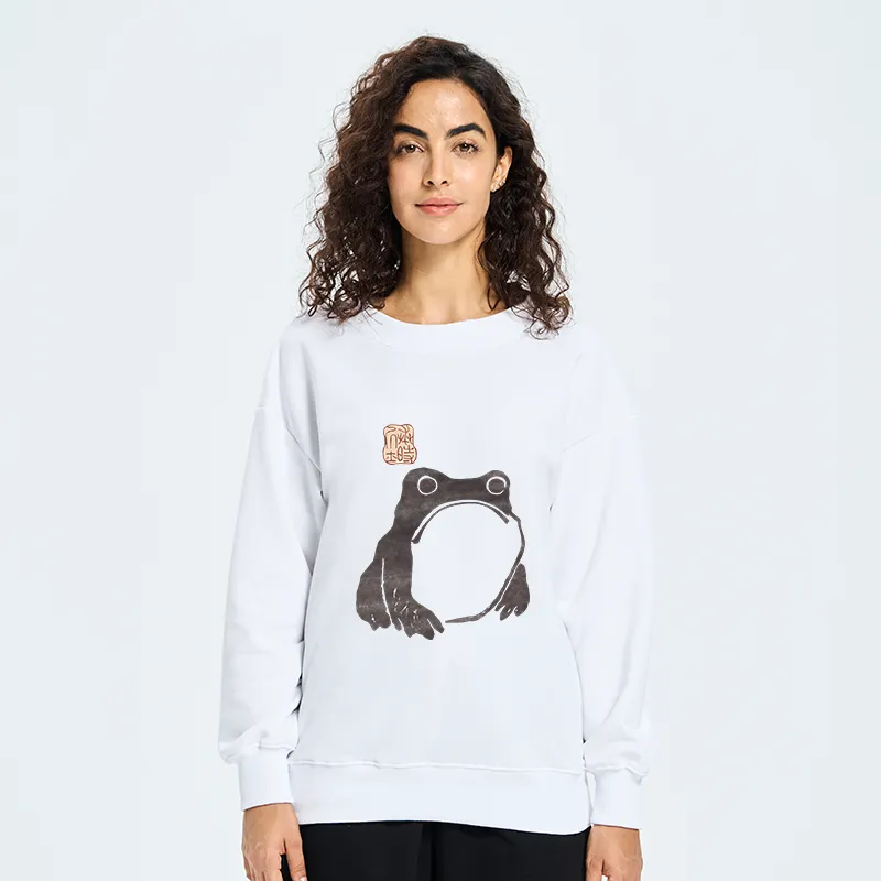 Tokyo-Tiger Matsumoto Hoji woodblock print frog Sweatshirt