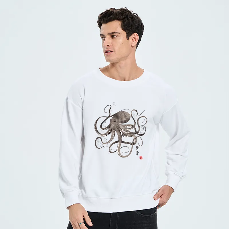 Tokyo-Tiger Octopus Japanese Calligraphy Sweatshirt