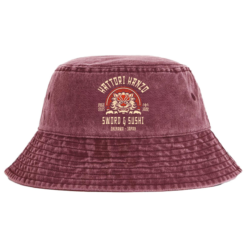 Tokyo-Tiger Hattori Hanzo Sword Washed Bucket Hat