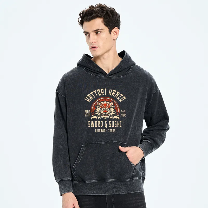 Tokyo-Tiger Hattori Hanzo Sword Washed Hoodie