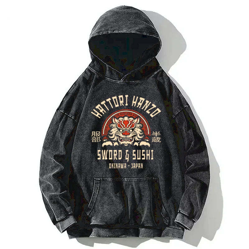 Tokyo-Tiger Hattori Hanzo Sword Washed Hoodie Sale