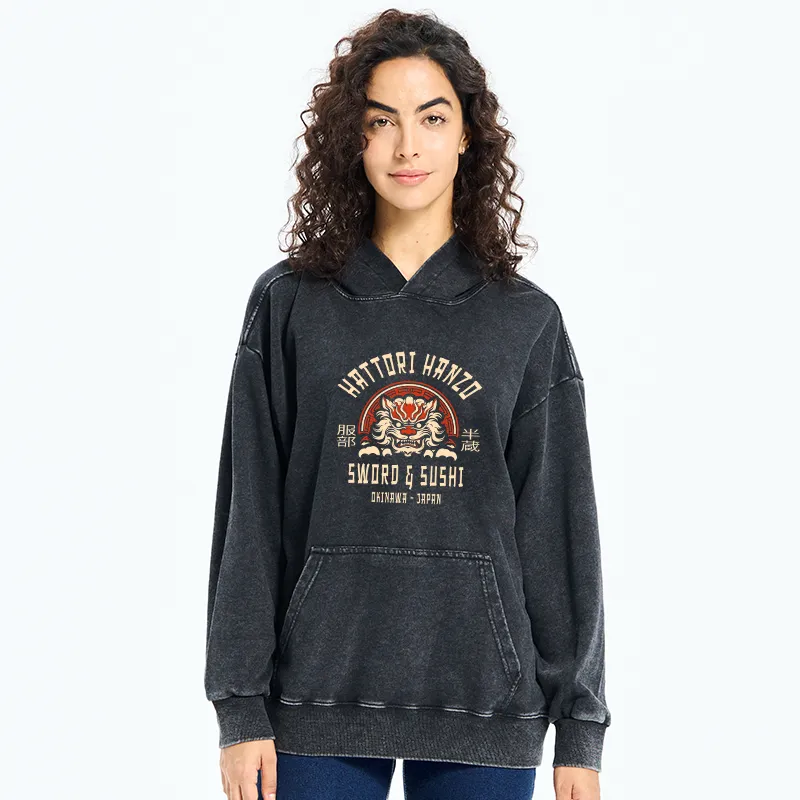 Tokyo-Tiger Hattori Hanzo Sword Washed Hoodie