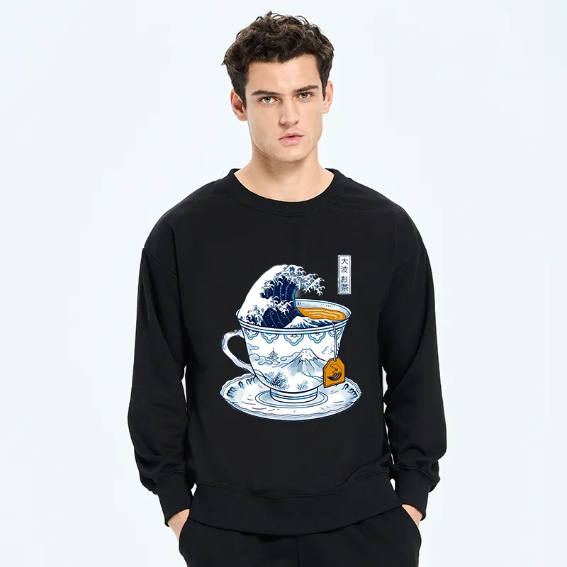 Tokyo-Tiger The Great Kanagawa Tea Wave Sweatshirt