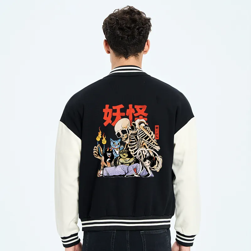 Tokyo-Tiger The Yokai Club Embroidery Varsity Jacket