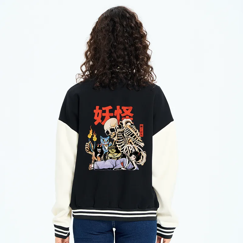 Tokyo-Tiger The Yokai Club Embroidery Varsity Jacket