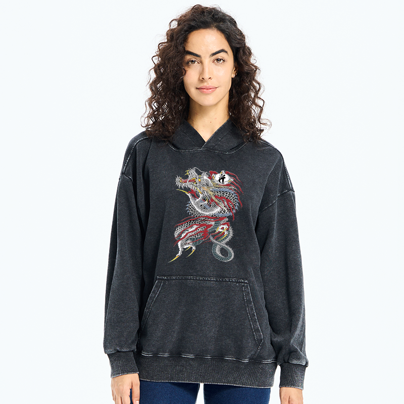 Tokyo-Tiger Dragon of Dojima Washed Hoodie