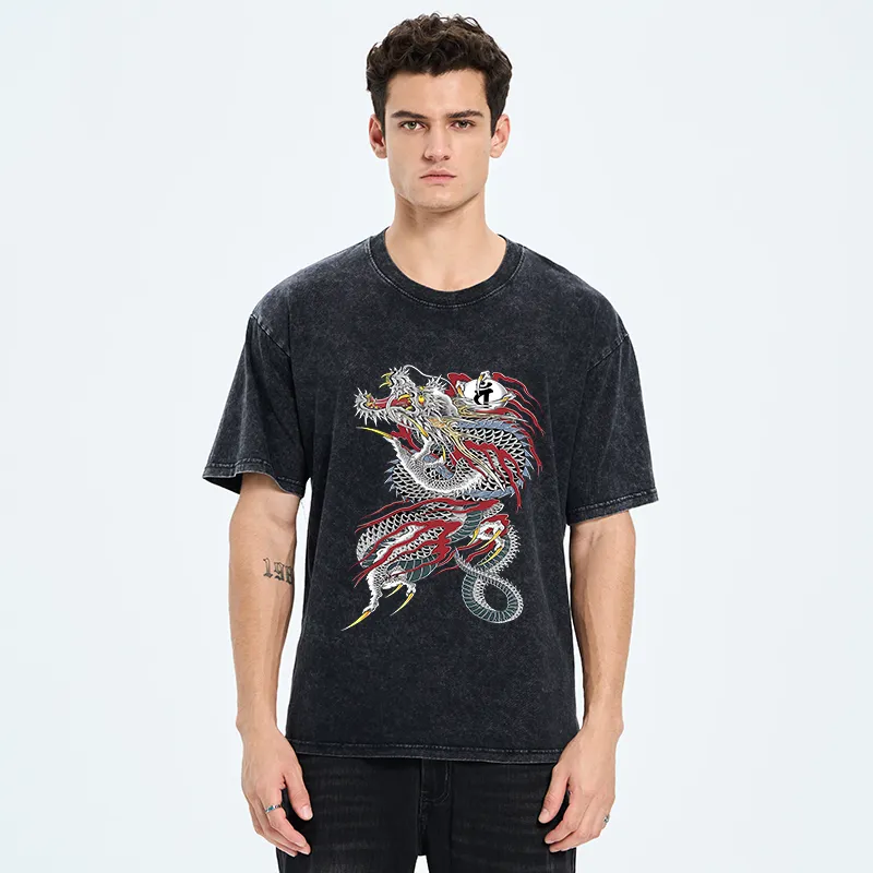 Tokyo-Tiger Dragon of Dojima Washed T-Shirt