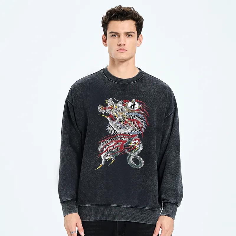 Tokyo-Tiger Dragon of Dojima Washed Sweatshirt