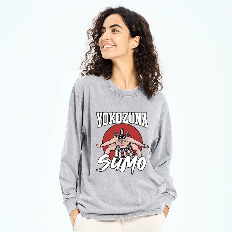 Tokyo-Tiger Yokozuna Sumo Washed Long Sleeve T-Shirt