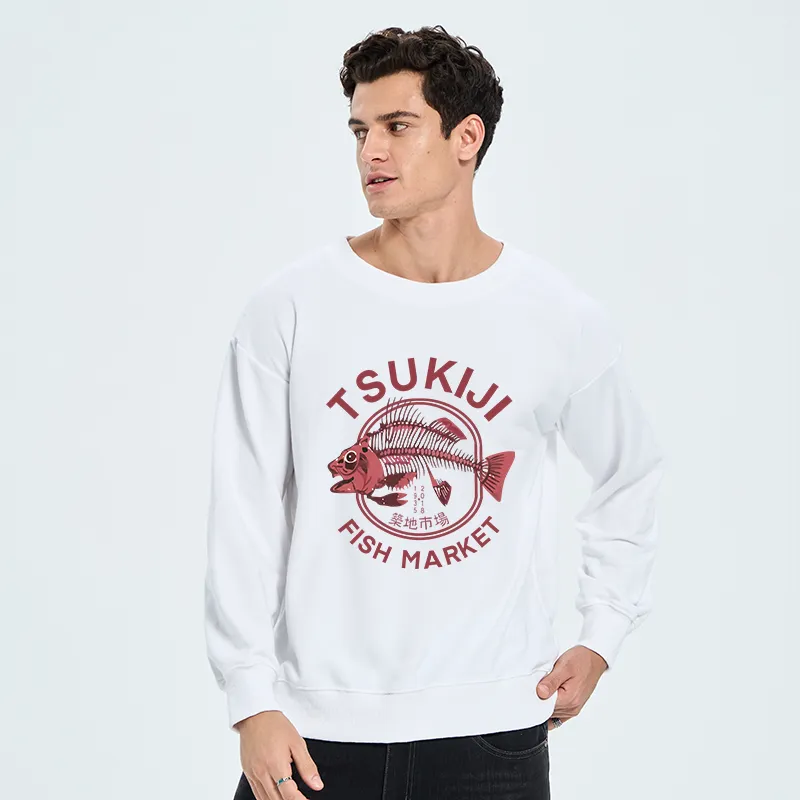 Tokyo-Tiger Tokyo Tsukiji Fish Market Vintage Japan Sweatshirt