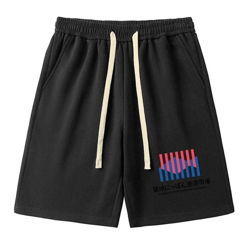 Tokyo-Tiger Tsukiji Nippon Fish Port Market Unisex Shorts Sale