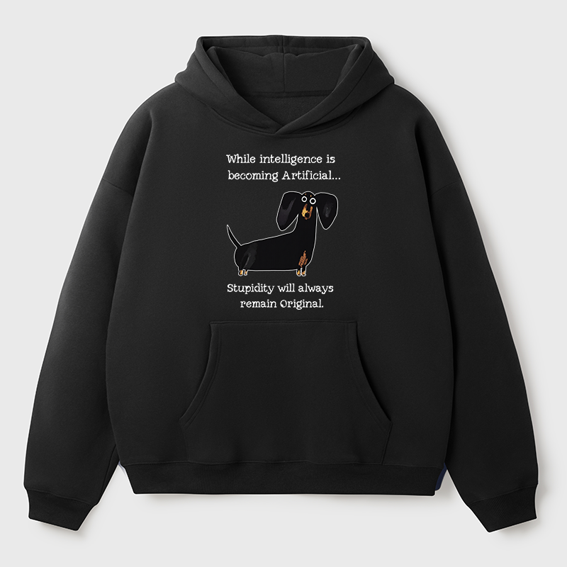Tokyo-Tiger Dachshund Real Humor Funny Meme Adult Fleece Hoodie