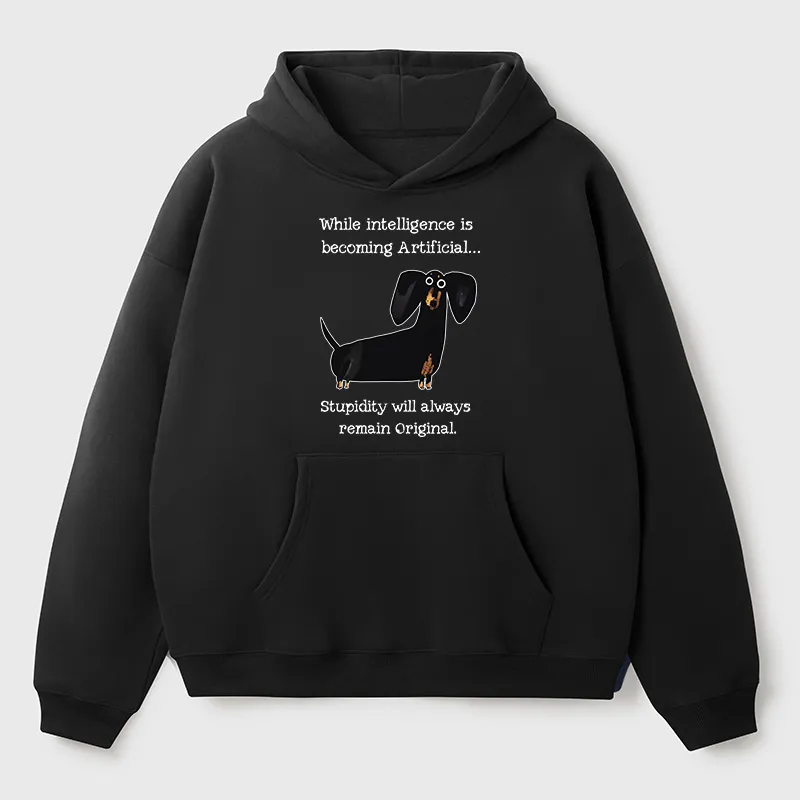 Tokyo-Tiger Dachshund Real Humor Funny Meme Adult Fleece Hoodie