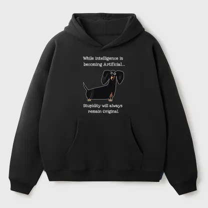 Tokyo-Tiger Dachshund Real Humor Funny Meme Adult Fleece Hoodie