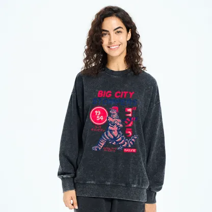Tokyo-Tiger Big City Stompers Washed Sweatshirt